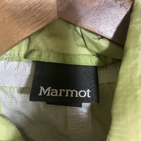 Marmot Jacket Womens Small Green Nylon Full Zip Hooded Coat Windbreaker Pockets - Picture 4 of 11